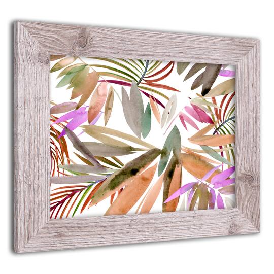 Bright Jungle Leaf Pattern Western Framed Print